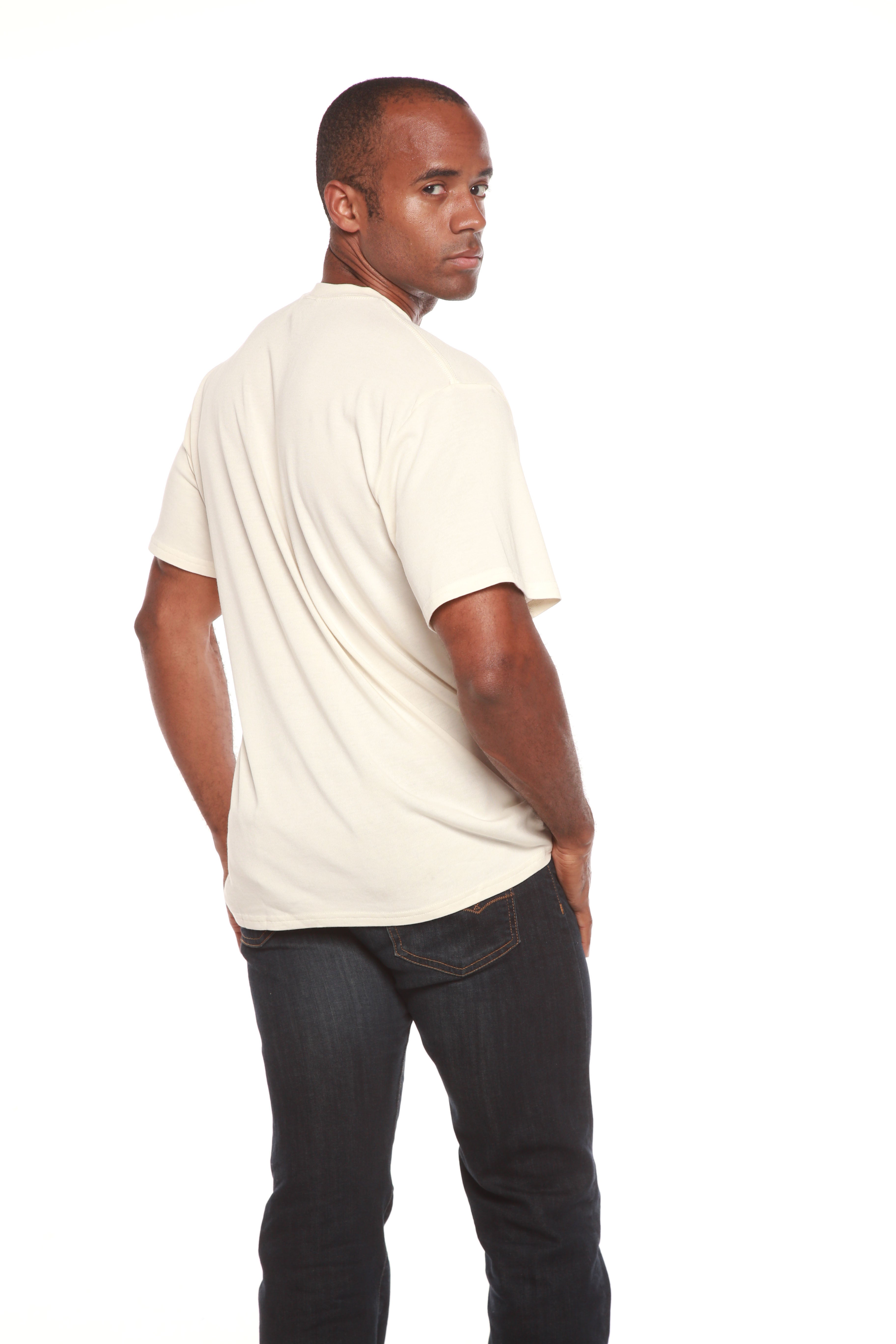 La camiseta original de manga corta para hombre de viscosa de bambú/algodón orgánico - corte clásico