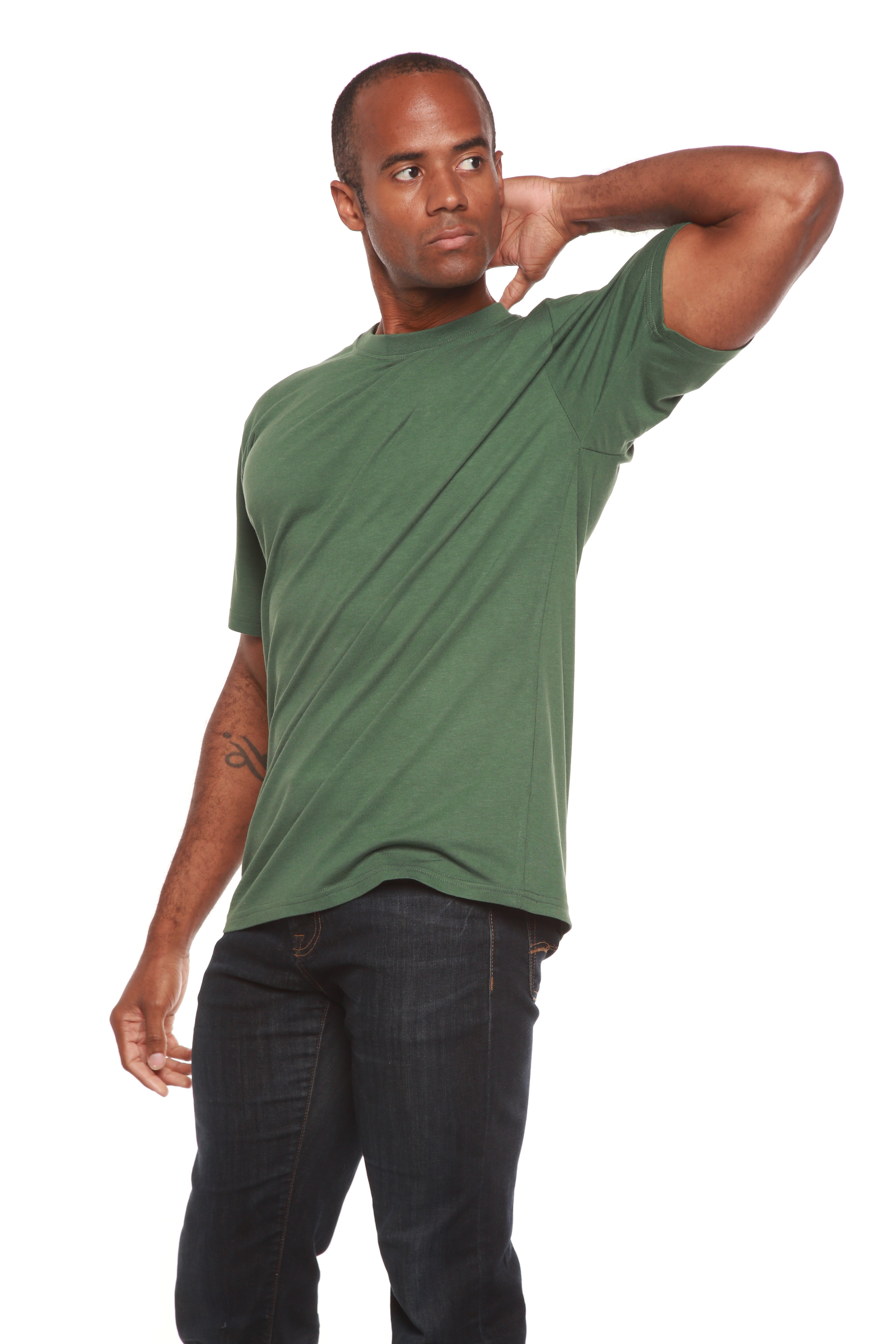La camiseta original de manga corta para hombre de viscosa de bambú/algodón orgánico - corte clásico