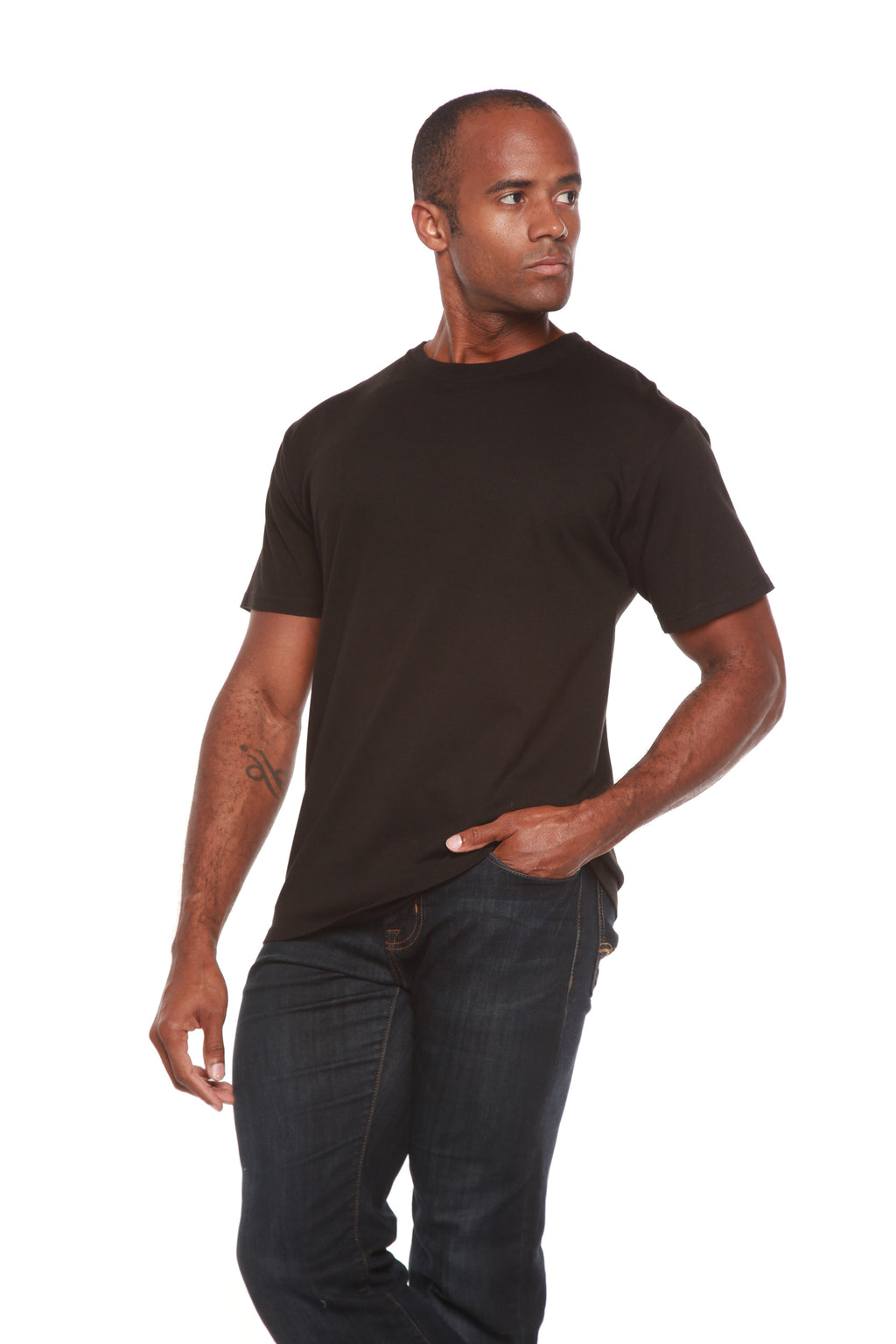 La camiseta original de manga corta para hombre de viscosa de bambú/algodón orgánico - corte clásico