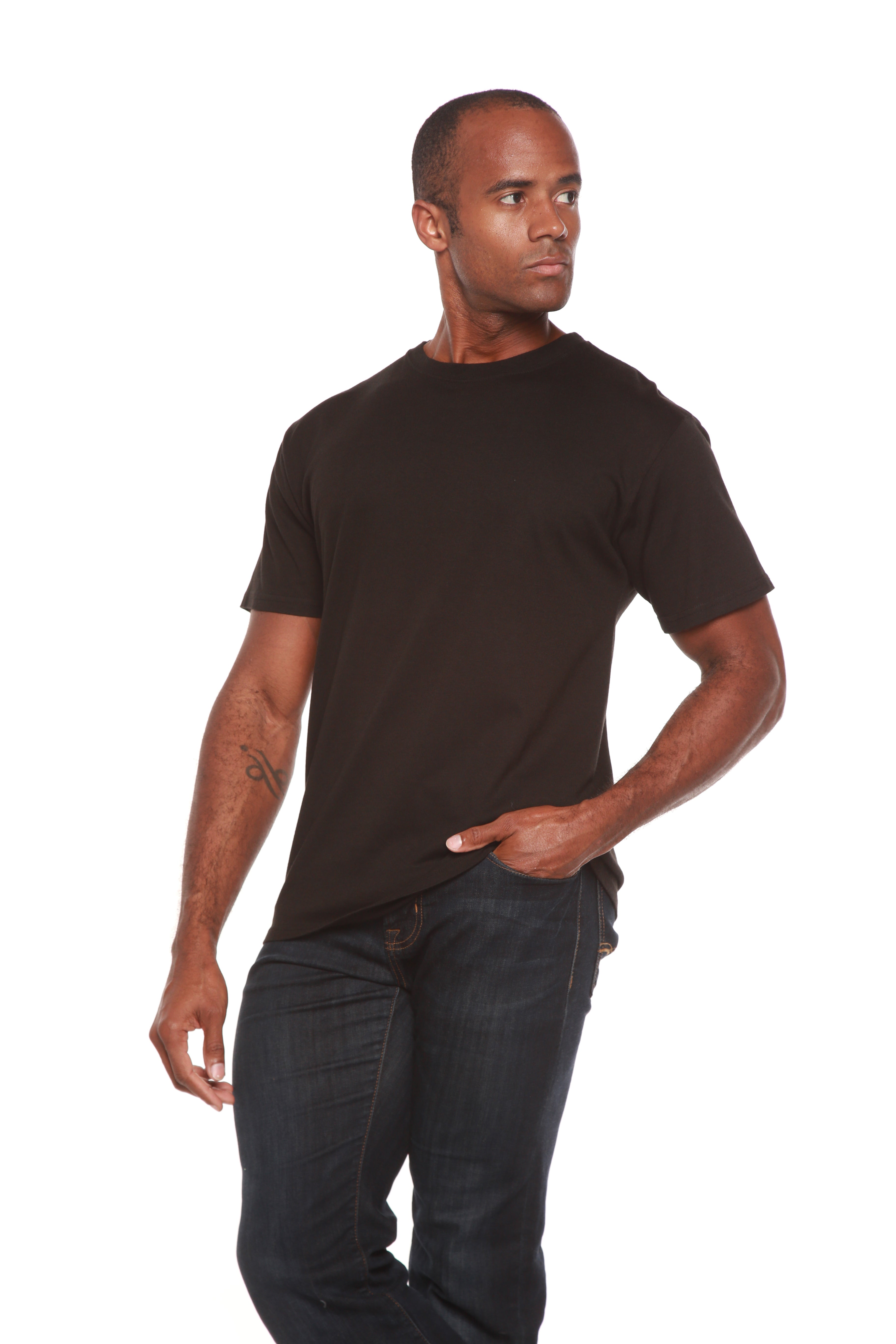 La camiseta original de manga corta para hombre de viscosa de bambú/algodón orgánico - corte clásico